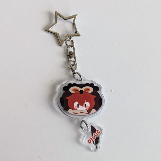 Genshin Impact Teyvat Zoo Keychain Diluc