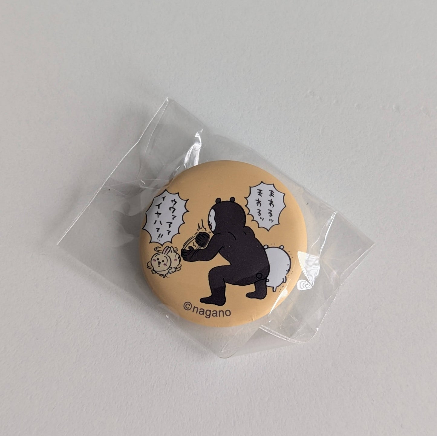 Chiikawa Nagano Can Badge Usagi Bear