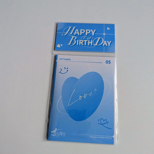 Love and Deepspace Zayne 2024 Birthday Polaroid Photo Cards Set of 4