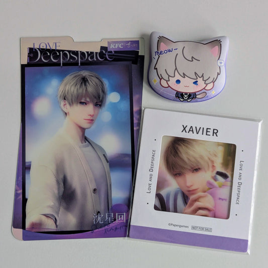 Love and Deepspace Xavier Postcard Can Badge Set of 3