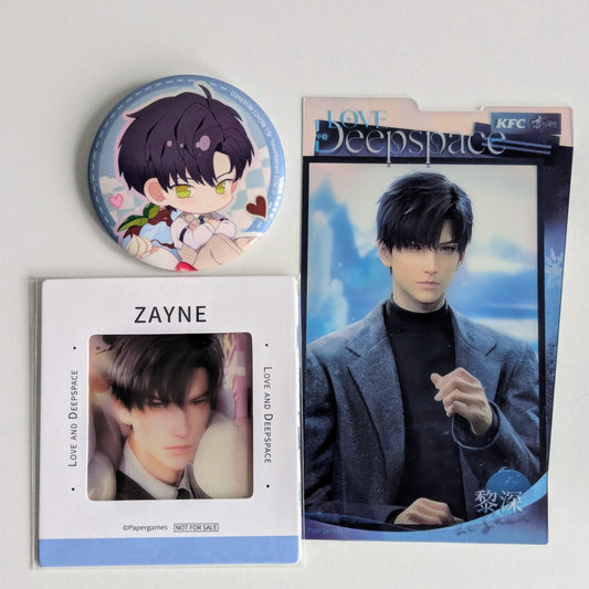 Love and Deepspace Zayne Postcard Can Badge Set of 3