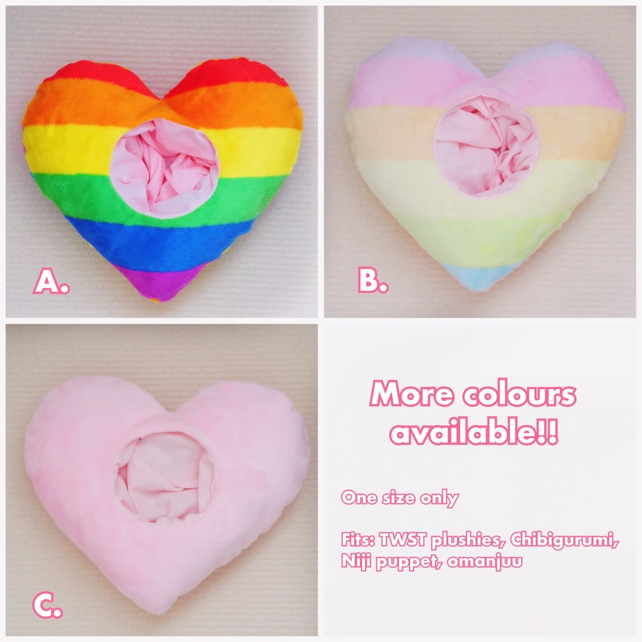 Heart Cushion Plushie Cushion for plushie and Nijipuppet