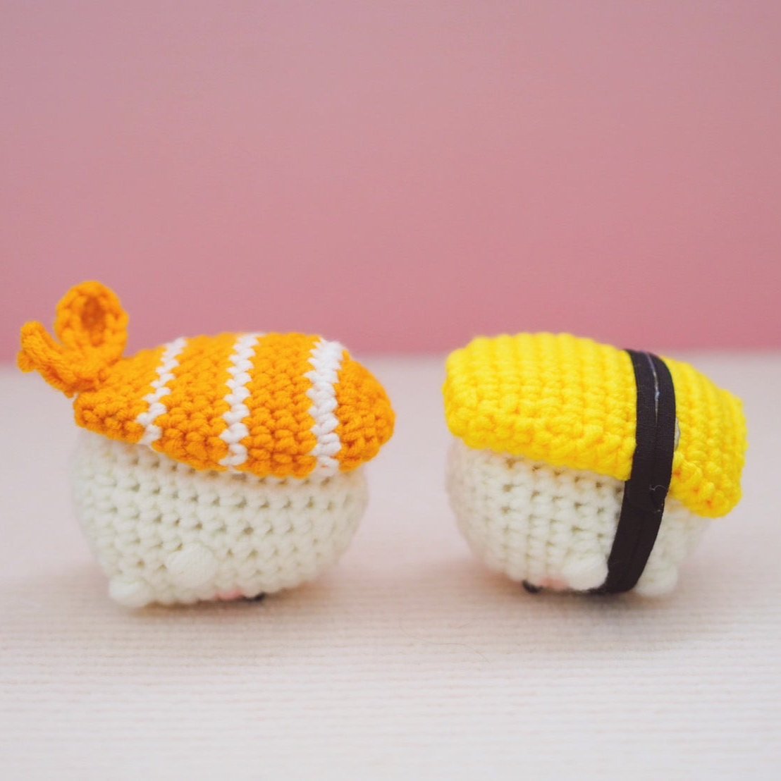 Crochet Shrimp Egg Sushi