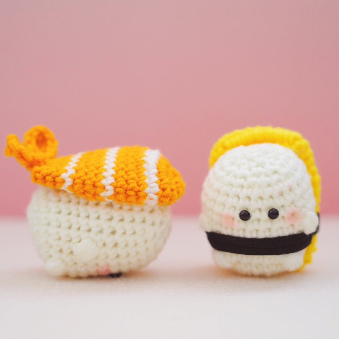 Crochet Shrimp Egg Sushi