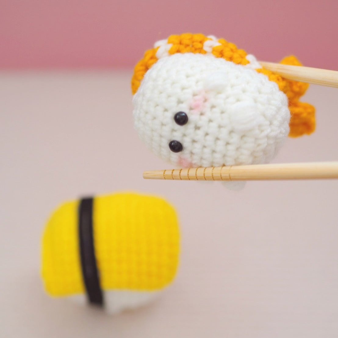 Crochet Shrimp Egg Sushi