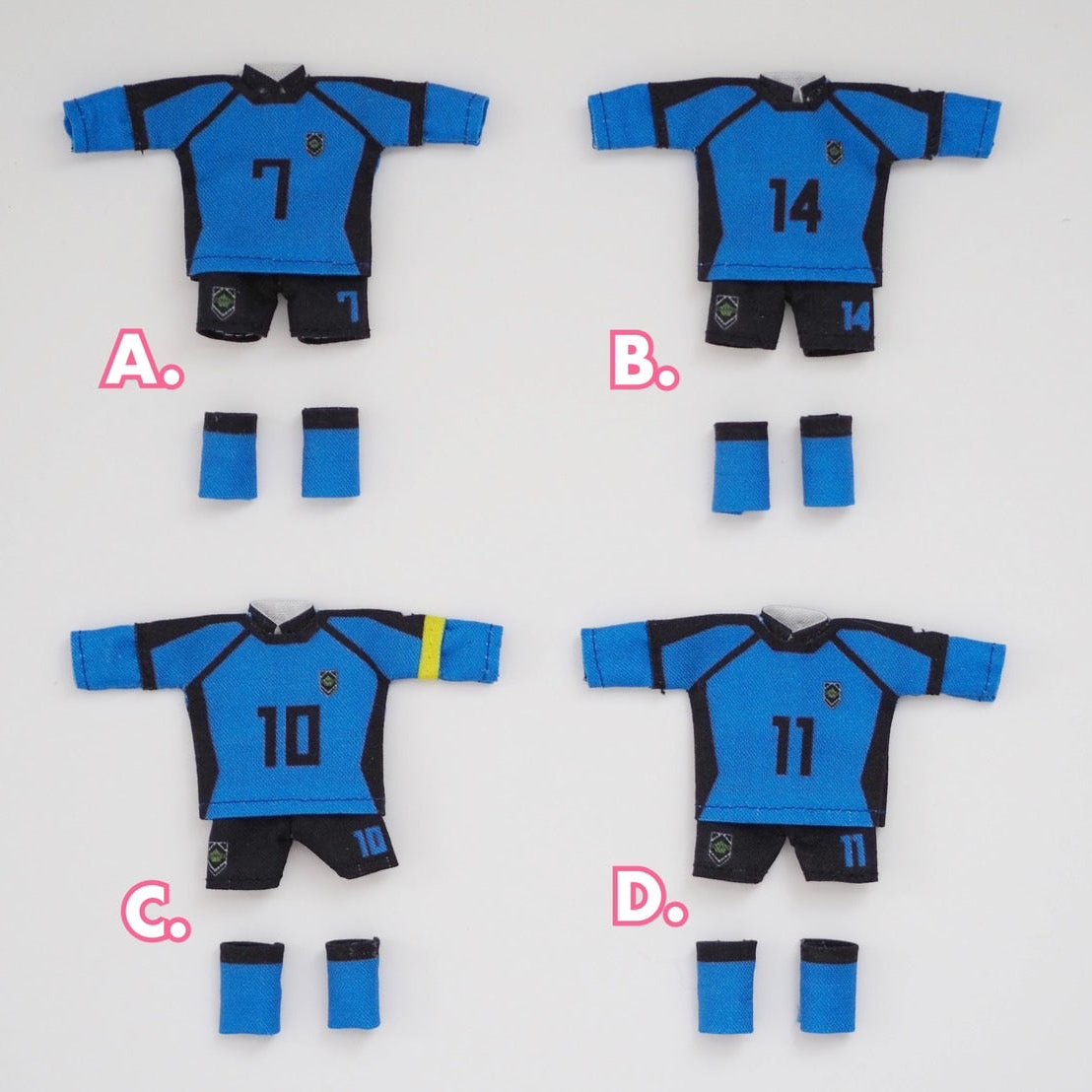 Blue Soccer Anime Jersey Set