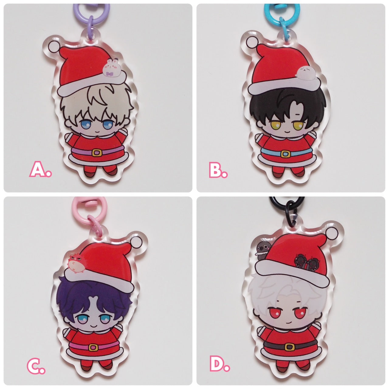 Love and Deepspace Christmas Fan Art Keychain