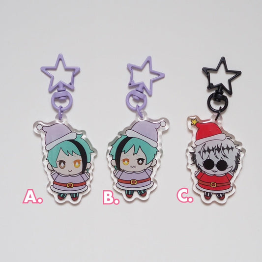 Twst Christmas Fan Art Keychains