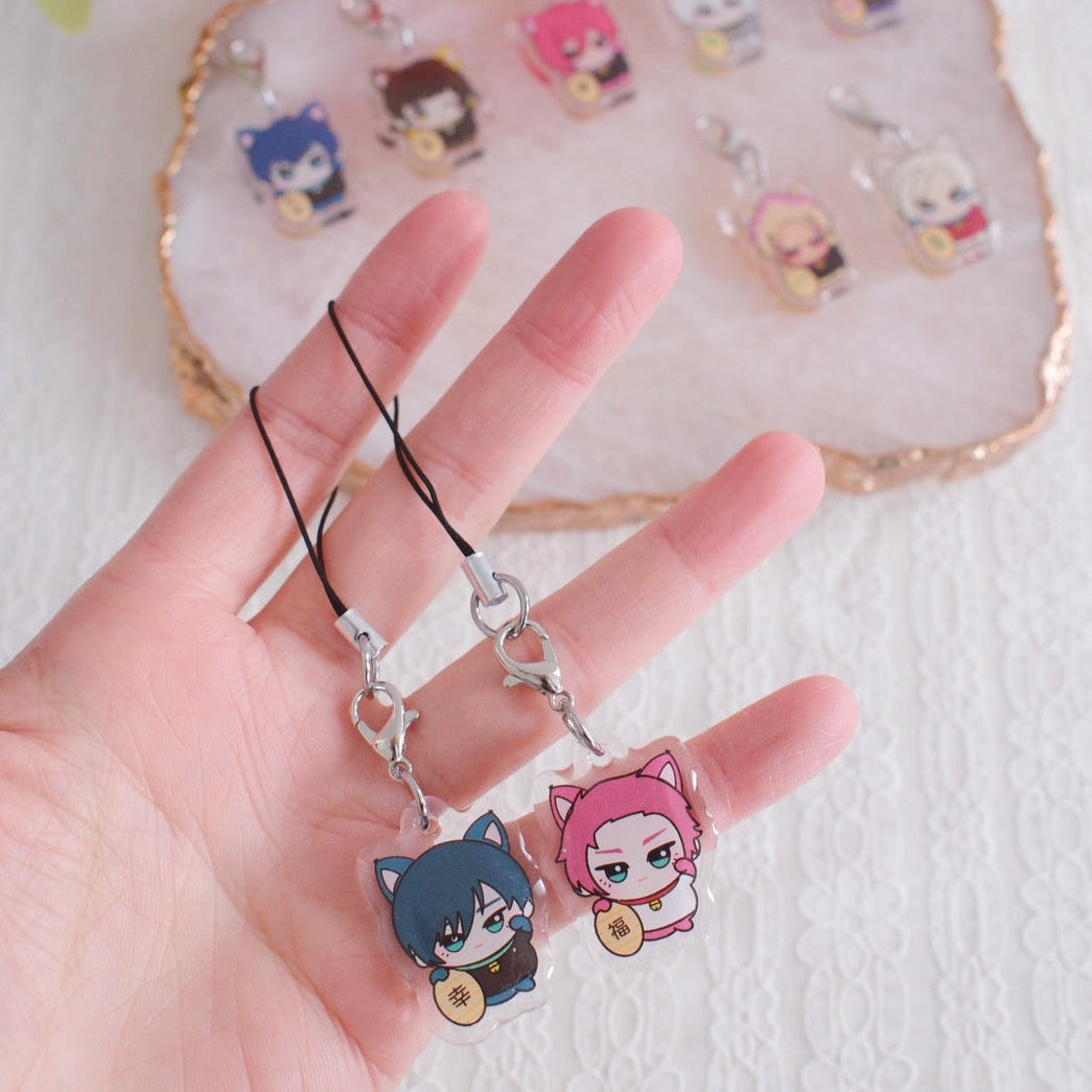 Blue Soccer Anime Fan Art Phone Strap Charm