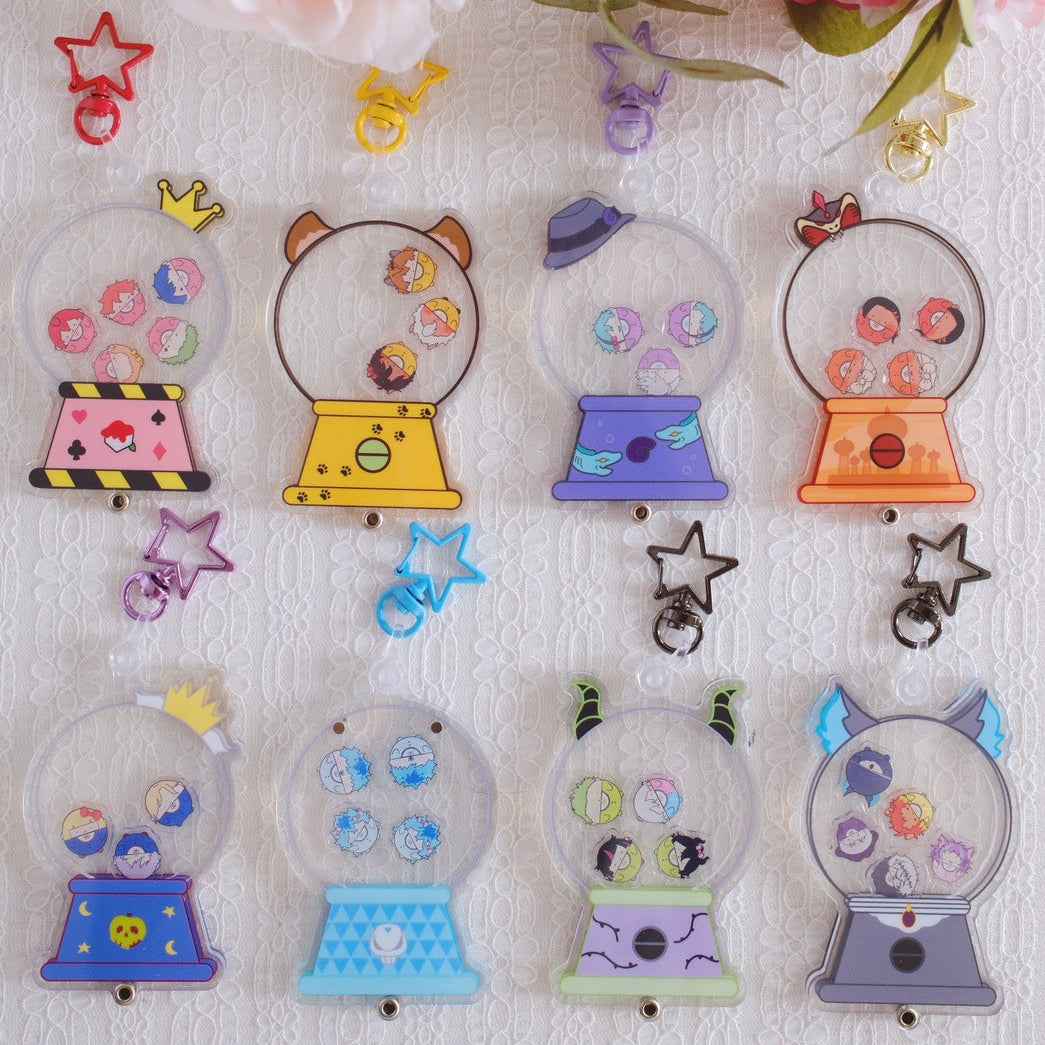 Twst Fan Art Gumball Machine Shaker Keychains