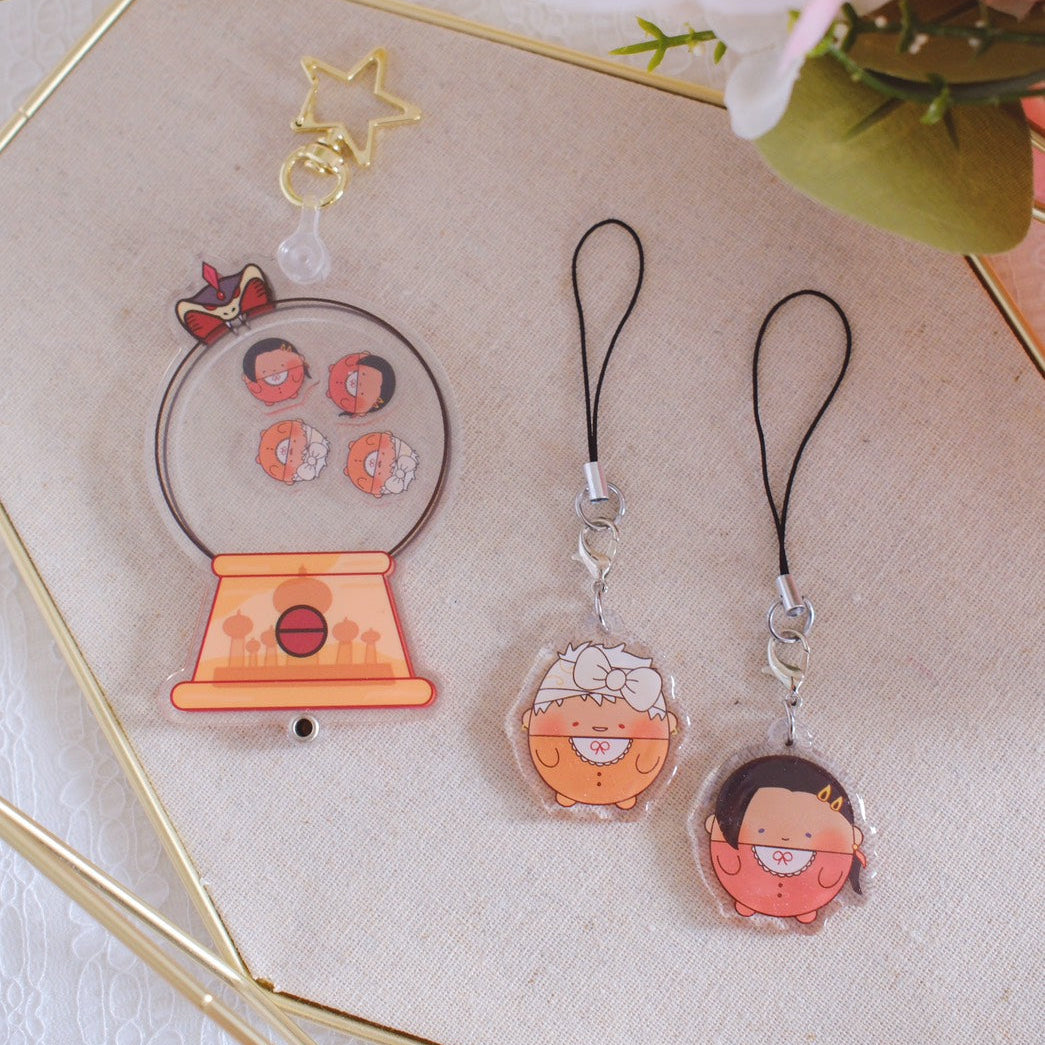 Twst Fan Art Gumball Machine Shaker Keychains