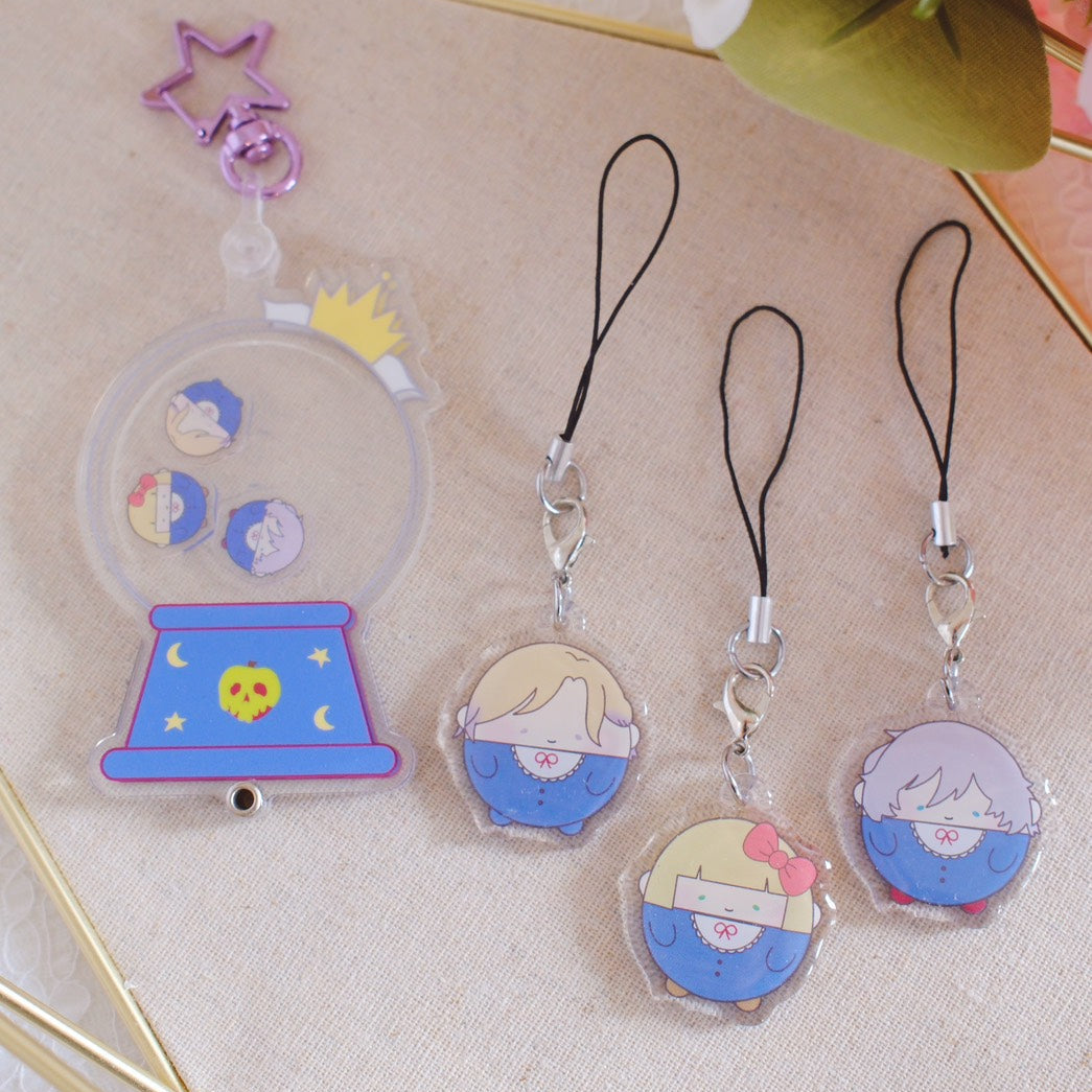 Twst Fan Art Gumball Machine Shaker Keychains