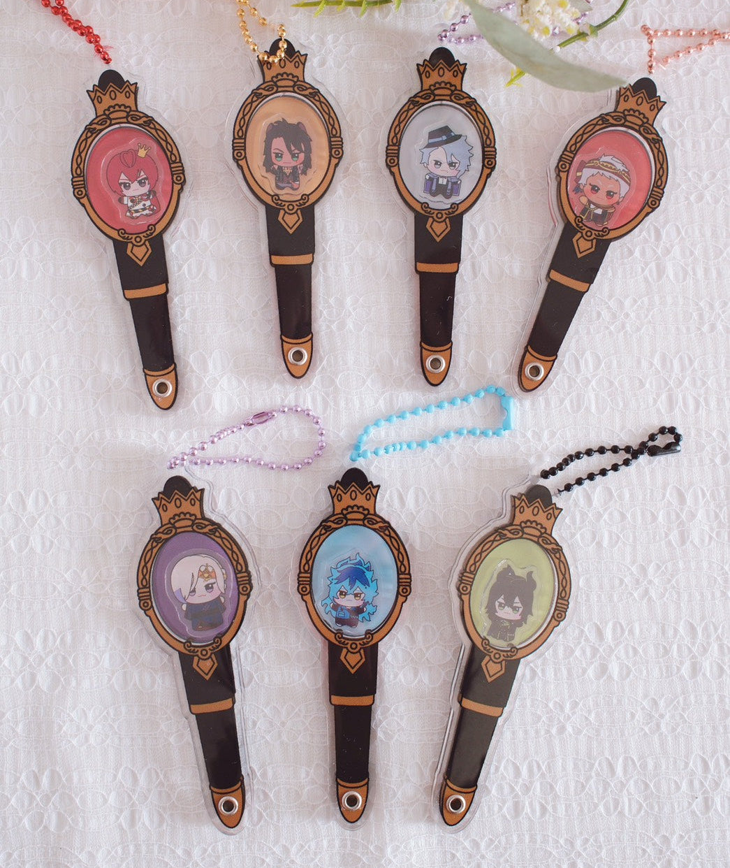 Twst Fan Art Magic Wand Shaker Keychains (7 Styles)