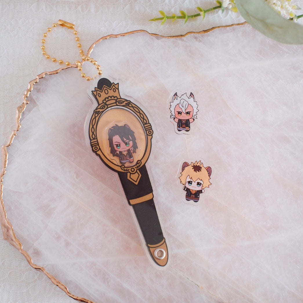 Twst Fan Art Magic Wand Shaker Keychains (7 Styles)