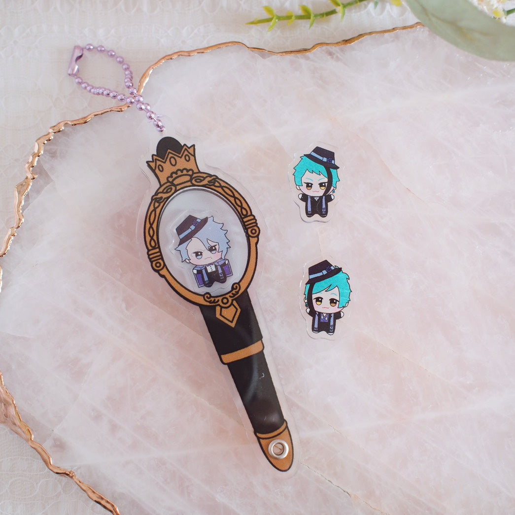 Twst Fan Art Magic Wand Shaker Keychains (7 Styles)