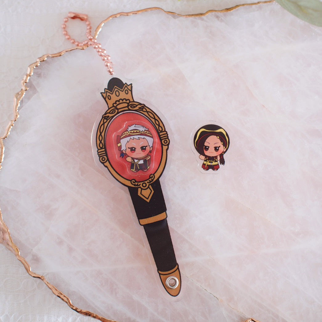 Twst Fan Art Magic Wand Shaker Keychains (7 Styles)