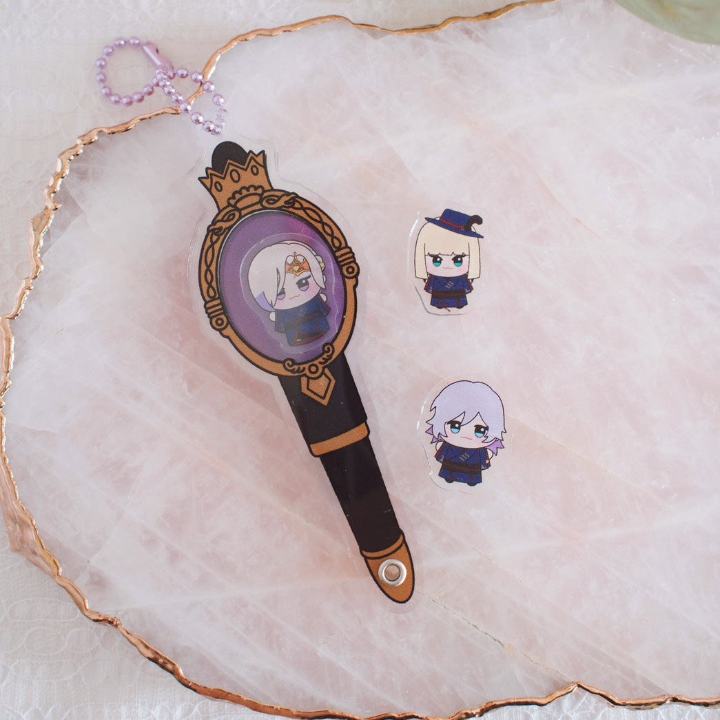 Twst Fan Art Magic Wand Shaker Keychains (7 Styles)