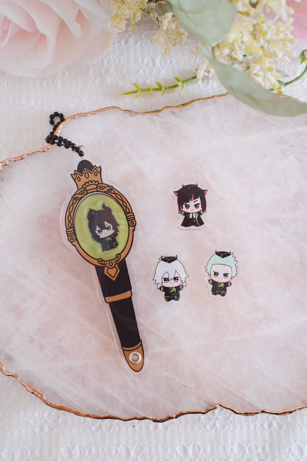 Twst Fan Art Magic Wand Shaker Keychains (7 Styles)
