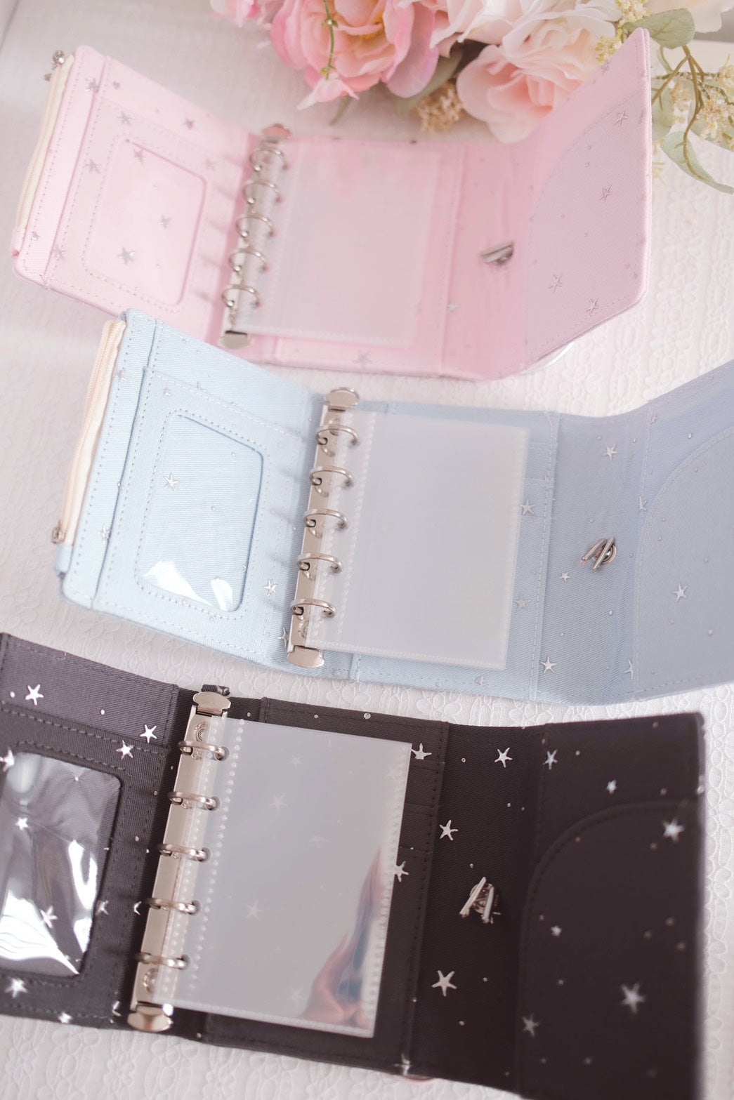 🌟 Oshikatsu Passport: Multi-Functional 3-Ring Photocard Mini Binder