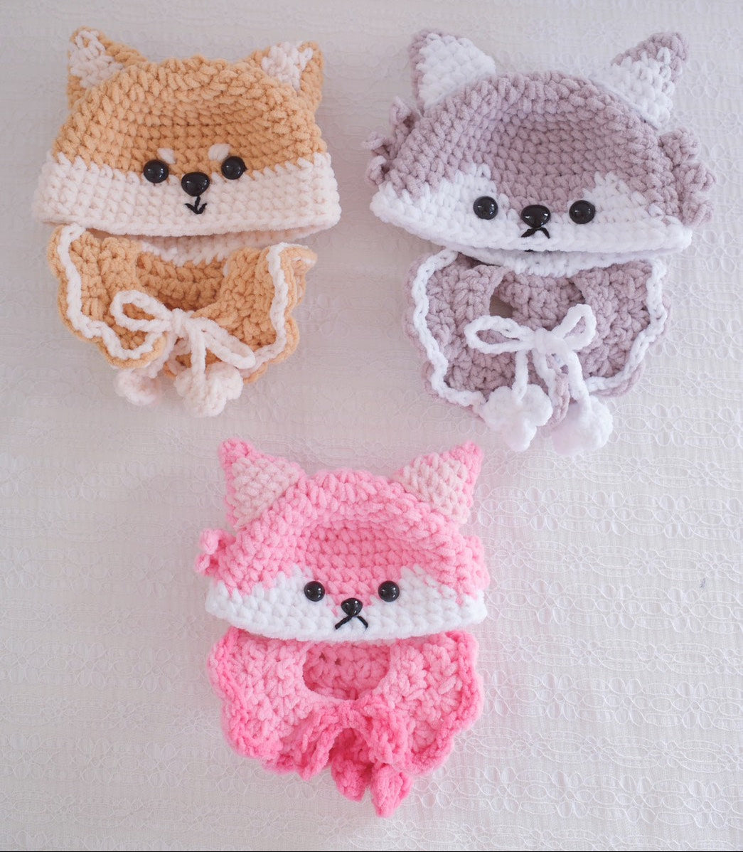 Shiba Wolf Animal Cape for Plushie