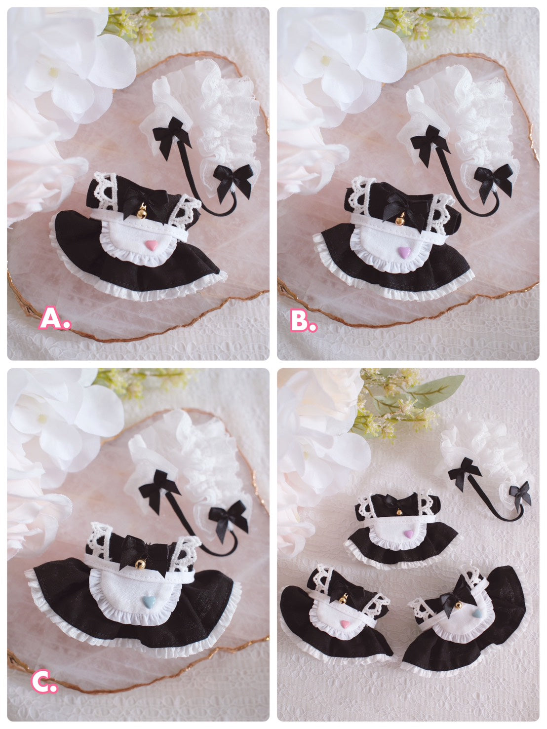 Maid Dress Outfit Set for Plushies