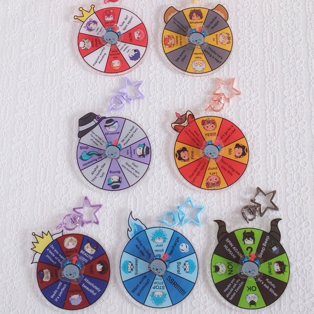 Twst Fan Art Spinner Keychains (7 Styles)