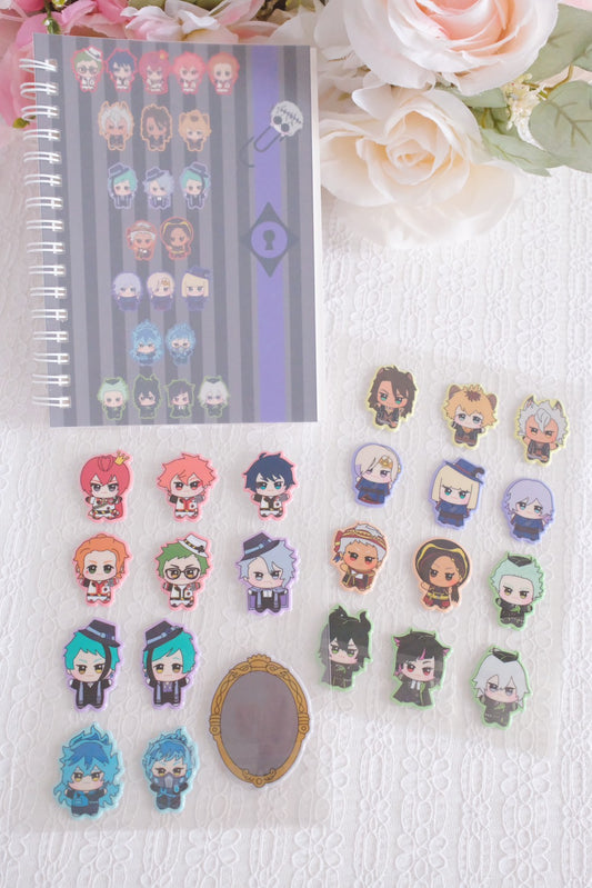 Twst Characters Fan Art Reusable Sticker Book