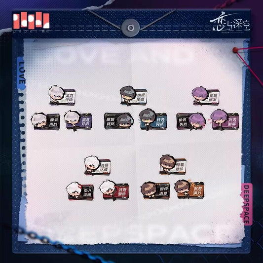 Love and Deepspace Restricted Zone Collection Acrylic Clip Set Preorder