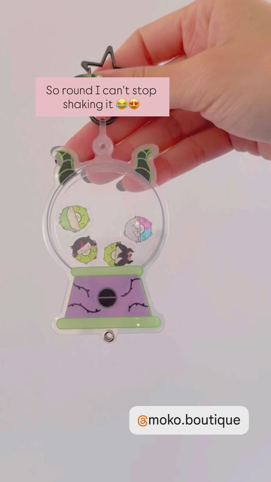 Twst Fan Art Gumball Machine Shaker Keychains