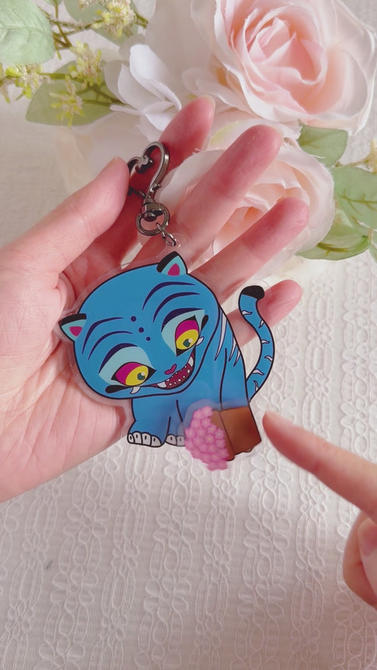 Kpop Derpy Tiger Fan Art Spinner Keychains