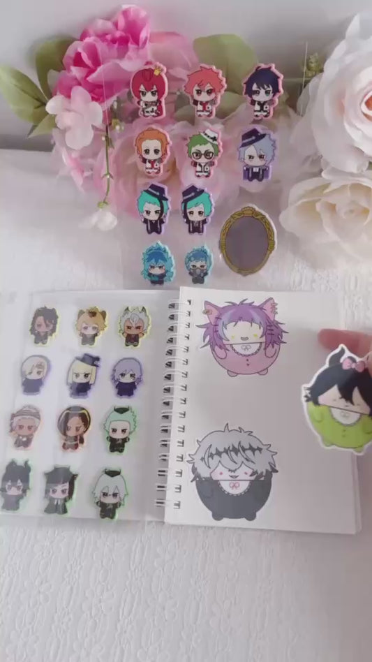 Twst Characters Fan Art Reusable Sticker Book