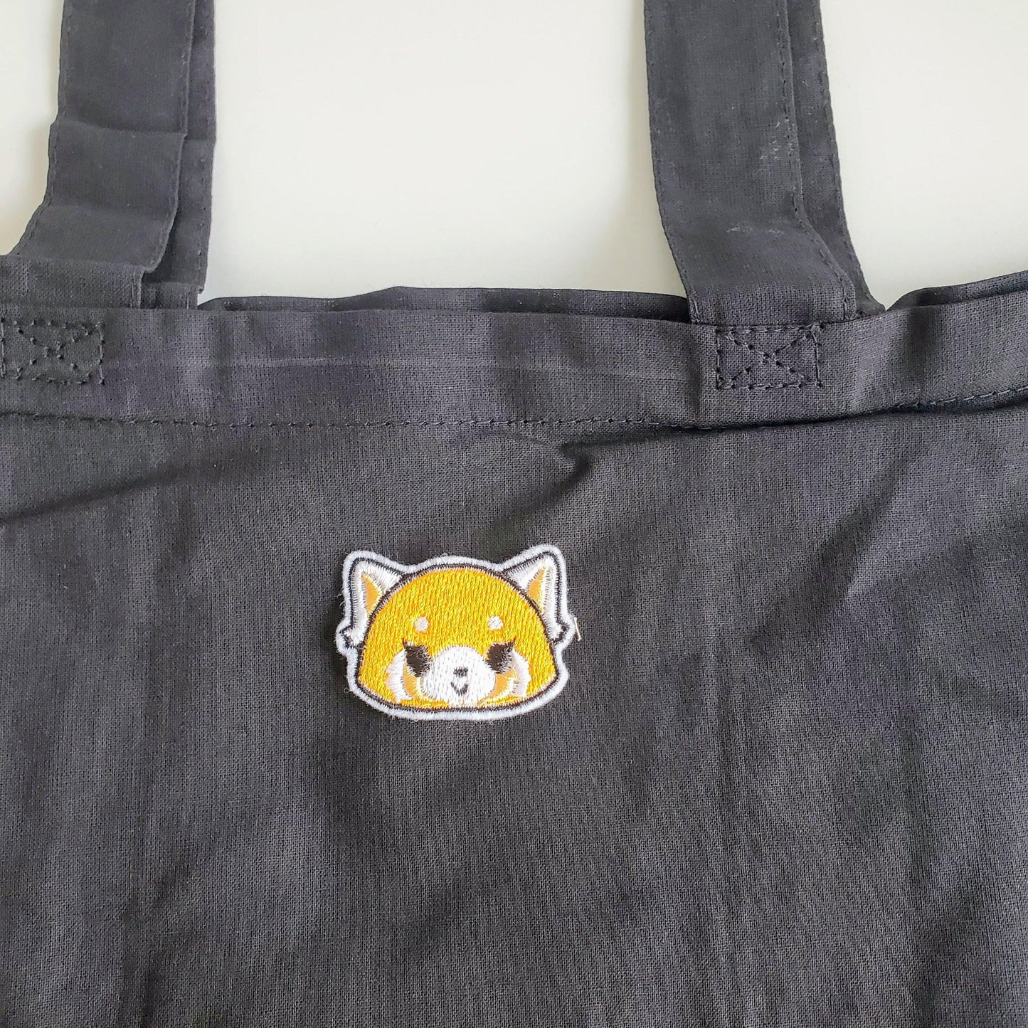 Aggretsuko Fenneko Embroidery Anime Tote Bags + Patches - Moko's Boutique