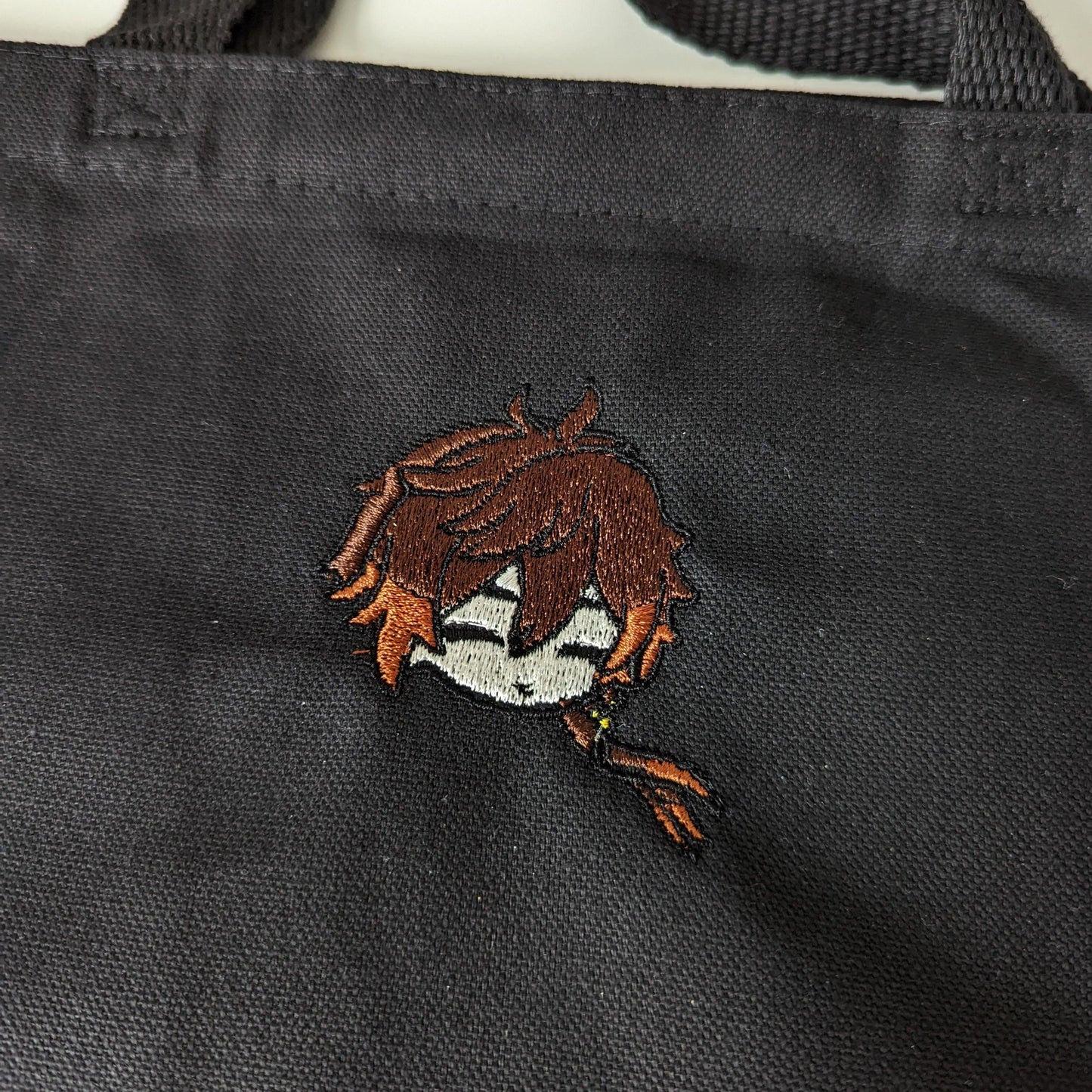 Genshin Impact Tartaglia Zhongli Embroidery Anime Tote Bags - Moko's Boutique