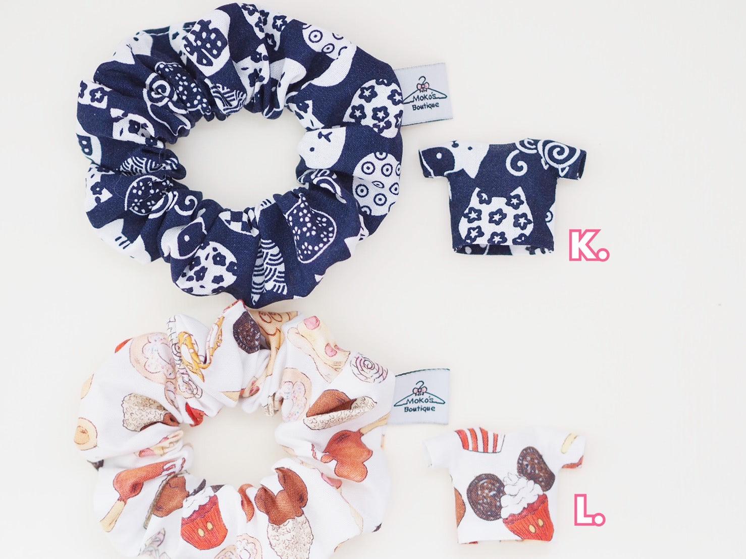 Matching Scrunchies and T-shirt Sets for Dolls and Owners - Moko's Boutique