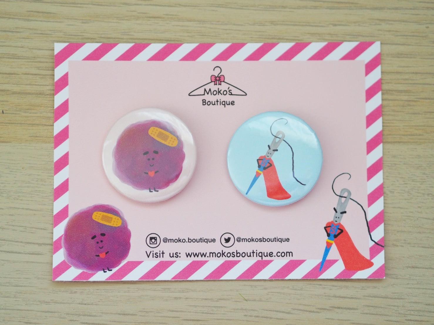 Moya Kun + Needle Kun Pin Set - Moko's Boutique