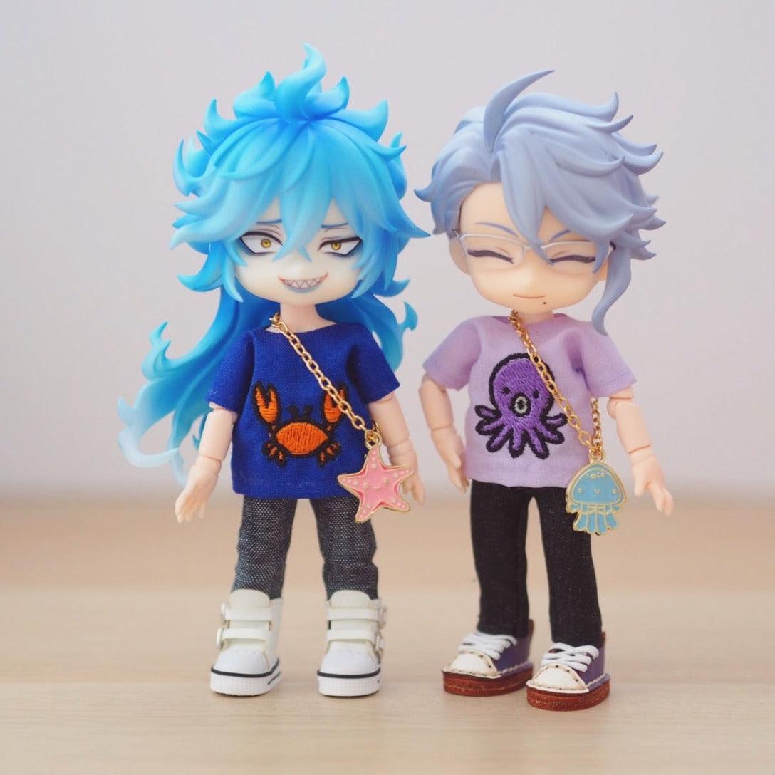 Ocean Collection Embroidery T-Shirts | Nendoroid Doll OB11
