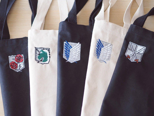 Attack on Titan Scout Regiment Embroidery Totes Bags - Moko's Boutique